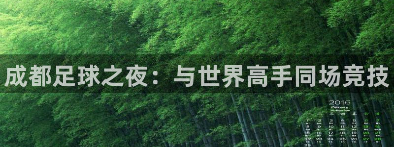 成都足球之夜：与世界高手同场竞技